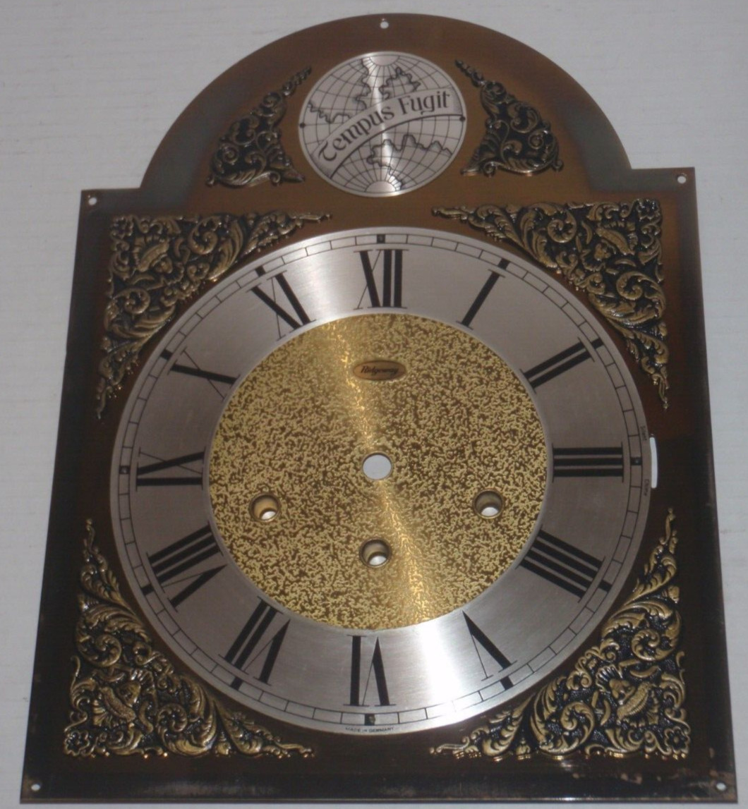 Ridgeway Grandfather Clock Westminster Chime Brass Face Dial Nice!