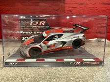 SCX TJR PRO-SPORT 1/32 Scale Analog Corvette CR8 Silver #3 - With Lights - New