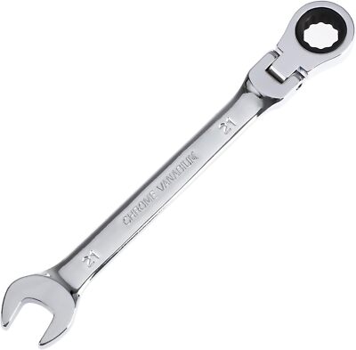 21mm Ratcheting Wrench 12 Point Metric Flex Head Gear Wrench Rachet Box End Span