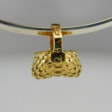Gold Vermeil EGG BASKET Charm for Bracelet BROWN COUNTY Sterling Silver NEW Old