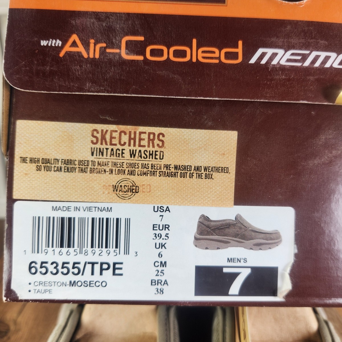 Skechers Relaxed Fit Creston Moseco Mens Sz 7 Taupe Canvas Slip-On Moc Toe Shoes NWT Mens Skechers 65355EWW Creston Moseco | Mercari main image 4