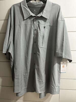 Zelos Evolution Mens Short Sleeve Activewear Shirt Size 4X Gray Reflective