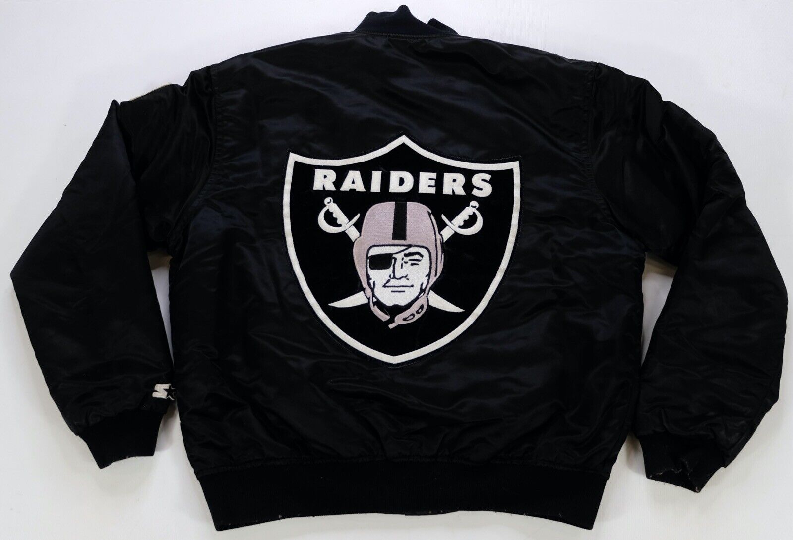 Rare Vintage STARTER Los Angeles Raiders Pro Line Satin Varsity Jacket 80s  90s L