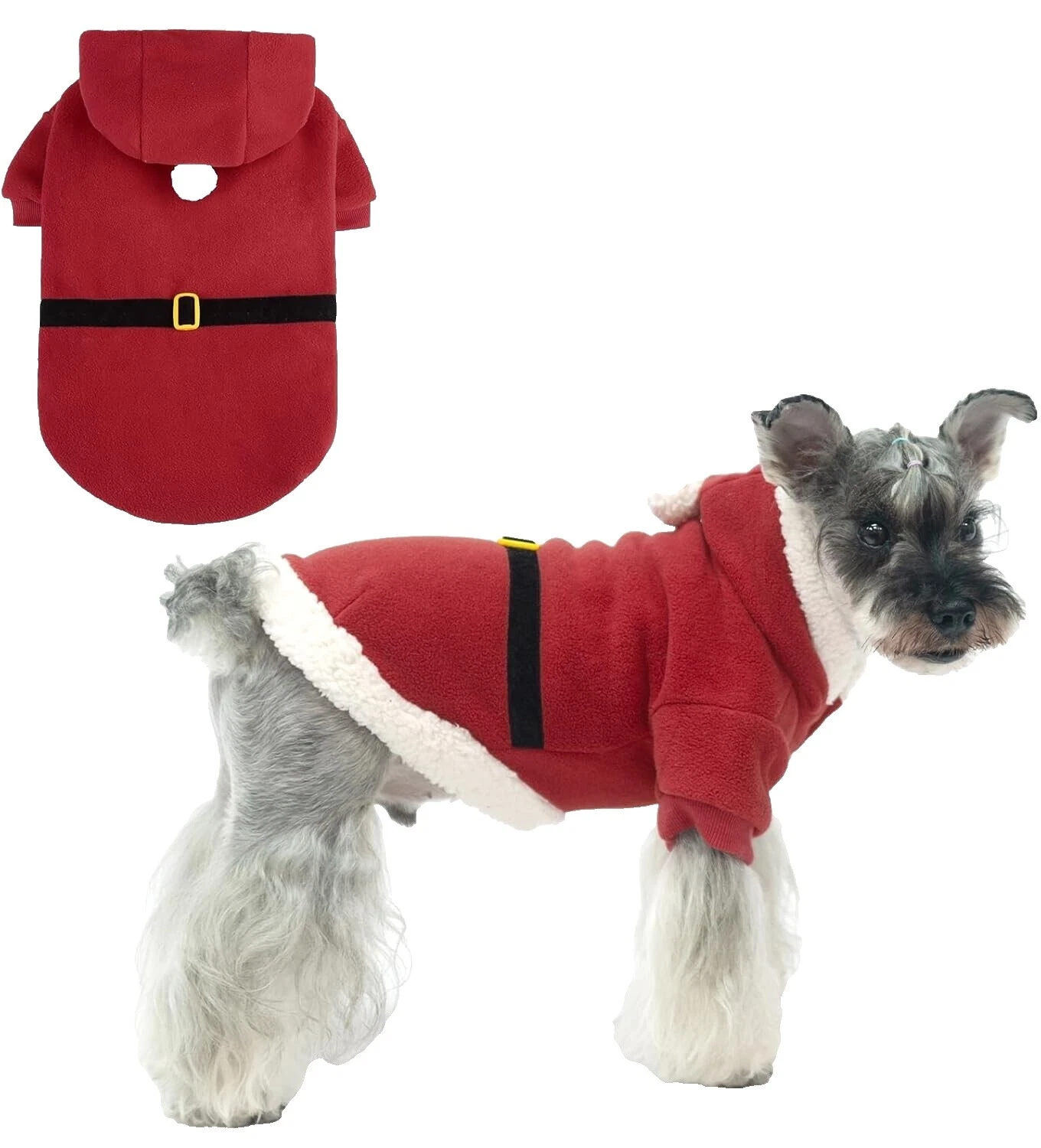 Trajes de perro de Navidad de terciopelo