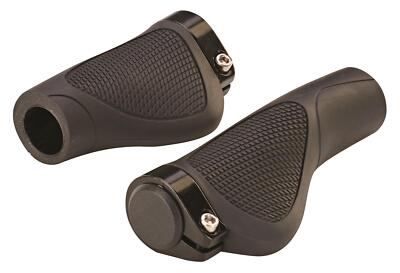 Prophete 5577 Ergo-Griffe mit Schraubbefestigung und Lenkerstopfen, 132/98 mm