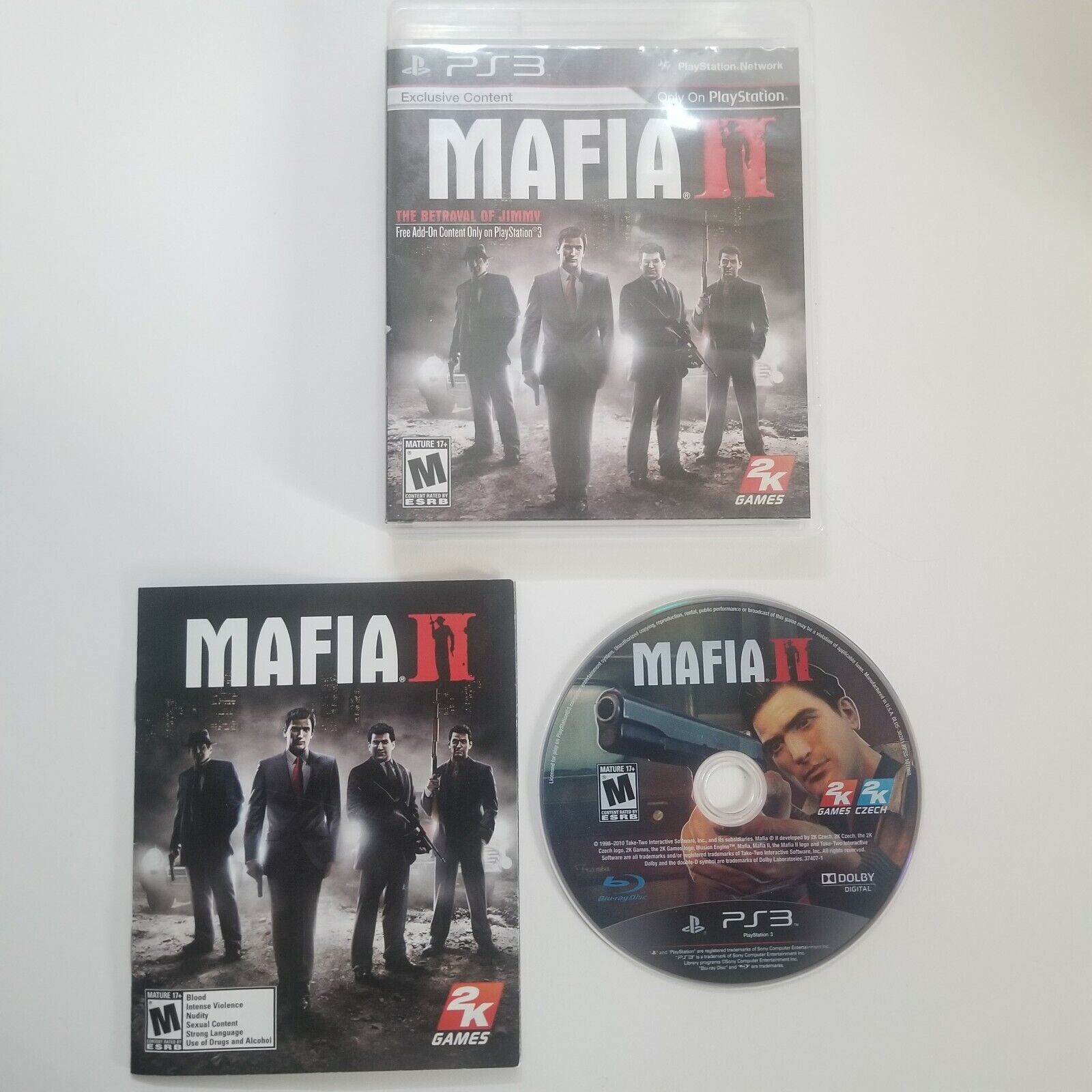 Mafia II 2 Sony PlayStation 3 PS3 Game Complete CIB Tested w/ Map  710425374074