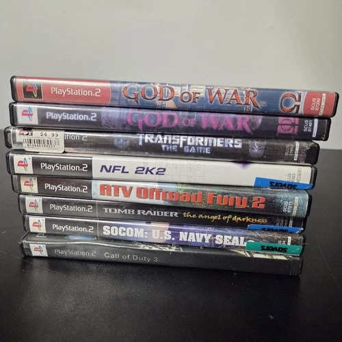 Ps2 Playstation 2 Games Lot 8 Games God Of War NFL Call Of Duty Tomb Raider
