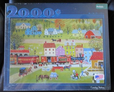 COUNTRY STATION, 2000 Piece Jigsaw Puzzle, SEALED, Buffalo Games