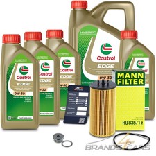 MANN-FILTER ÖLFILTER+9L CASTROL EDGE 0W-30 FÜR AUDI A8 4E 3.7 4.2 02-10