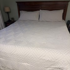 King Oversized Litanika Oatmeal Comforter Tufted Boho Farmhouse