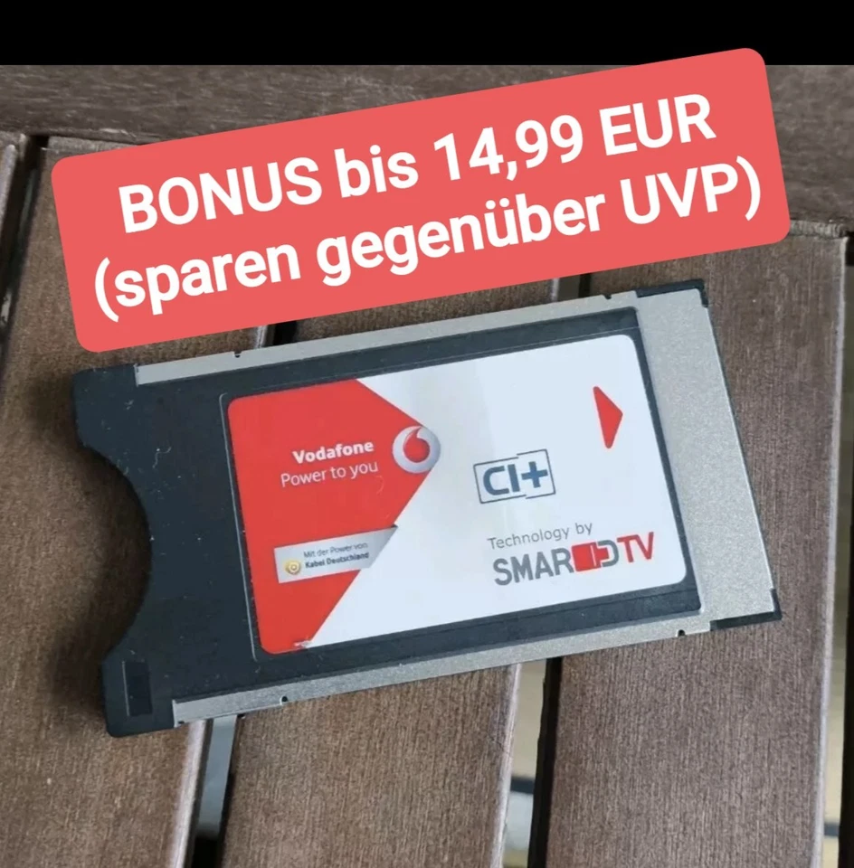 💰Original Zubehör ✅ Vodafone SmarDTV Kabel CI+ Modul kein SMIT CI+ Modul