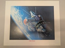 “First Walk” Alexei Leonov Spacewalk Print Poster – Unsigned Open Edition