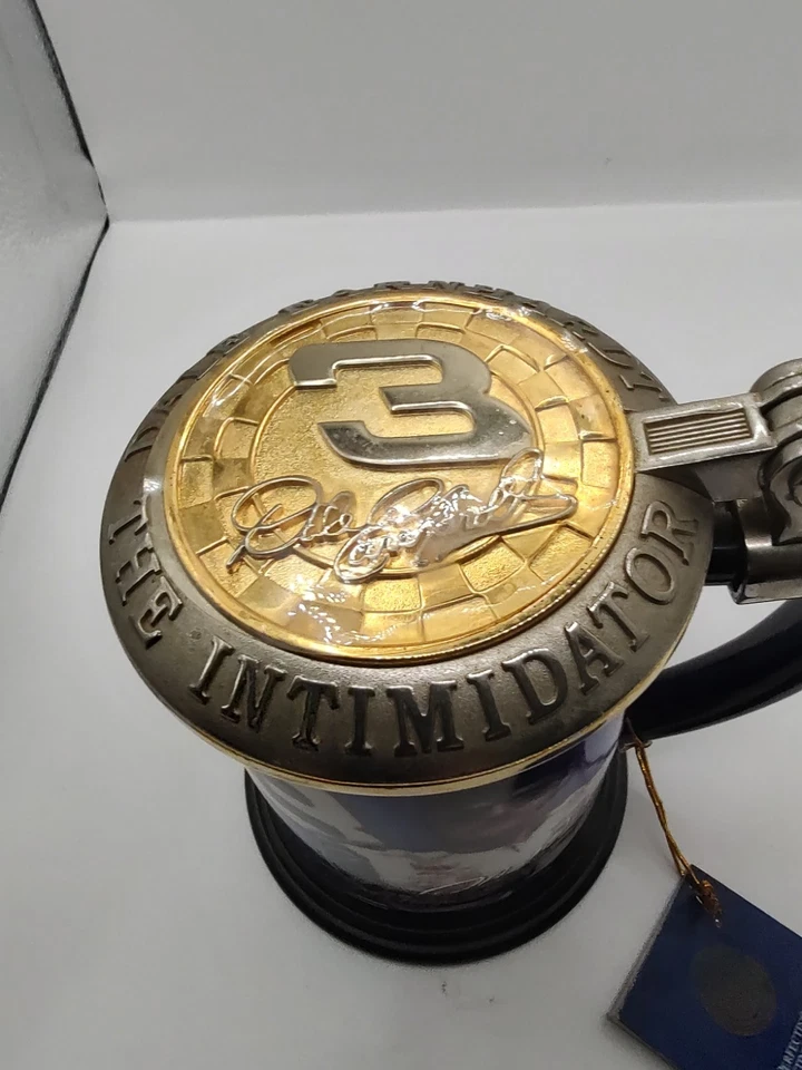 Dale Earnhardt Sr. #3 NASCAR Beer Stein Tankard Collector Mug Lid Franklin Mint - Image 3 of 4