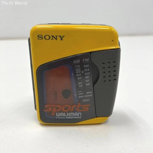 Sony WM-FS397 Sports Walkman Cassette Player Vintage AM/FM Auto Reverse