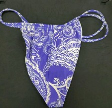 New MARA HOFFMAN Purple Paisley Bikini Bottom Size L
