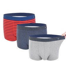 Lot 3 PCS Mens Boxer Briefs Trunks Shorts Cotton Underwear Stretch Size M