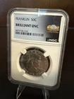 1962 Franklin Half Dollar 50C NGC Brilliant Unc Silver Philadelphia Business