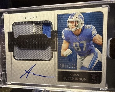 2022 Panini One AIDAN HUTCHINSON #50 RPA RC Logo Patch On Card Auto /199