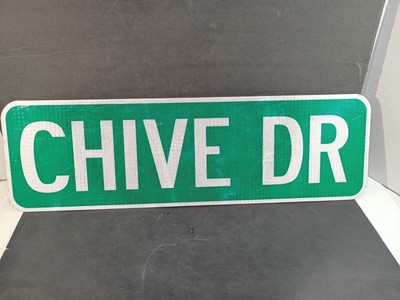 Chive Dr. Reflective Metal Street Sign Approx.30'' x 9'' good condition