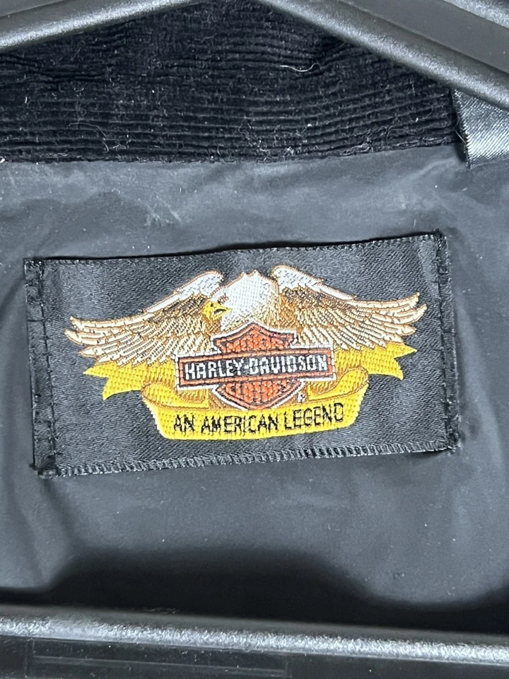 Harley Davidson Jacket Men’s Size L-XL Black Full Zip Waterproof Outerwear - Image 4 of 4