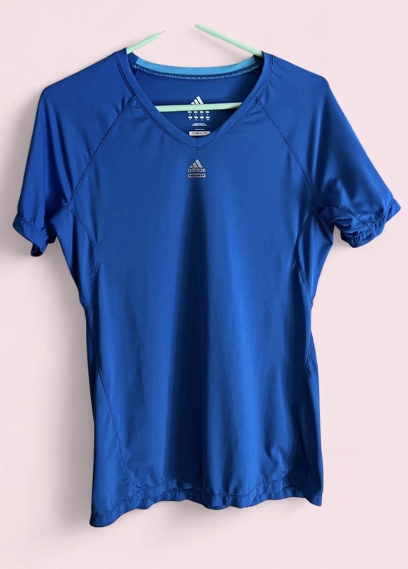Adidas Climate Techfit Shirt - Dry Fit - Size m - Blue - Athletic Run Workout