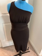 Women's Chocolate Brown Sleeveless Bodycon Midi Dress Casual Size Small