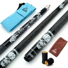 58 Inch Maple Pool Cue Stick Kit Rockin Series 19 20 21 oz Billiard Stick Set...