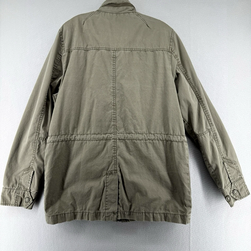 21 男式洛杉矶夹克男式大号军用风格复古绿色实用外套 — 第 2/4 张图片