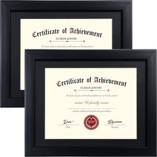 ELSKER HOME Certificate Frames 8.5 x 11 Black, 2-11x14 inch, 2 Pack-Black