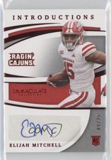 2021 Immaculate Collegiate Introductions Ruby 9/25 Elijah Mitchell Auto 4t6