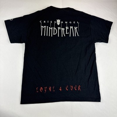 Chris Angel Mind Freak Loyal 4 Ever Shirt Size M Black Magic Promo Goth Official
