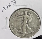 1945-D. 50C Walking Liberty Half Dollar. 90% Silver.  #1924