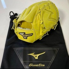 Mizuno Global Elite Hardball Pitcher Glove 11" Natural Lime New Used