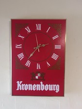 Vintage 1980 gro&szlig;e Kronenbourg Wand Deko Sweeping Uhr - Pub Mancave Bar