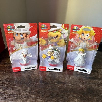 Nintendo Amiibo SEALED Super Mario Odyssey Wedding Groom Bride Peach Bowser