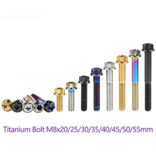 M8X1.25 Titanium Bolt Fancy Torx T40 Flange Head Screw 20 25 30 35 40 45 50 55mm