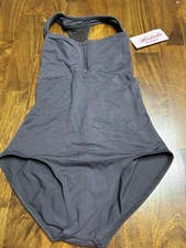 Natalie Dancewear Black Leotard NWT Size Large Stretch