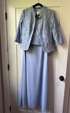 Azazie Light Blue Lace Jacket Dress, Mother of Bride/Groom
