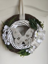 Türkranz Frühlingskranz Sommerkranz Braun Rustikal Landhausstil Rattan Kranz 