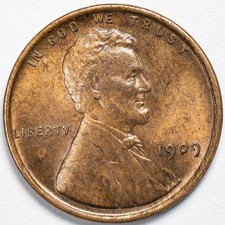 1909 VDB Lincoln Wheat Penny Cent Choice Uncirculated Brown BU BN