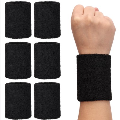 6er Set Schweißband Handgelenk 6x Arm Schweissband für Damen Herren Kinder
