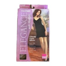 Mediven 20-30 mmHG Compression Calf Stockings Beige Closed Toe Sz V or 5 New