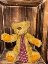 Dakin Teddy Bear Applause Plush Fully jointed Vintage Golden Brown with tie 14"