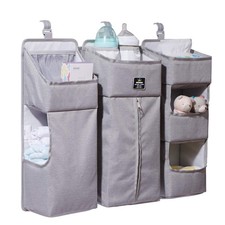 3-in-1 Detachable Changing Table Diaper Organizer, Grey