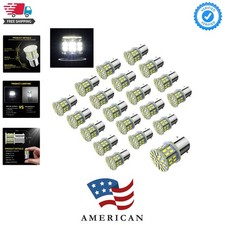 12V 1156 20 Pcs Bright 1156 1141 1003 50-SMD White LED Bulbs for Car Rear Tur...