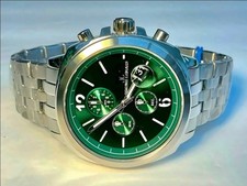 Jerome Lemars JL5557B Men's Chronograph Green Dial Stainless Steel Watch 45MM