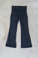Art Class NWT Black Foldover Flare Leg Stretchy Pants Girls Size Large 10/12