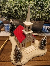 1950 Noma Light Up Church With Music Box