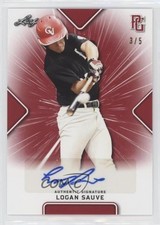 2021 Leaf Perfect Game National Showcase Red 3/5 Logan Sauve #BA-LS1 Auto 0b2