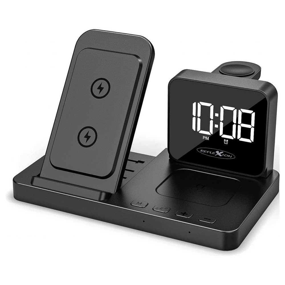 Station de charge de table Reflexion noir chargeur sans fil induction